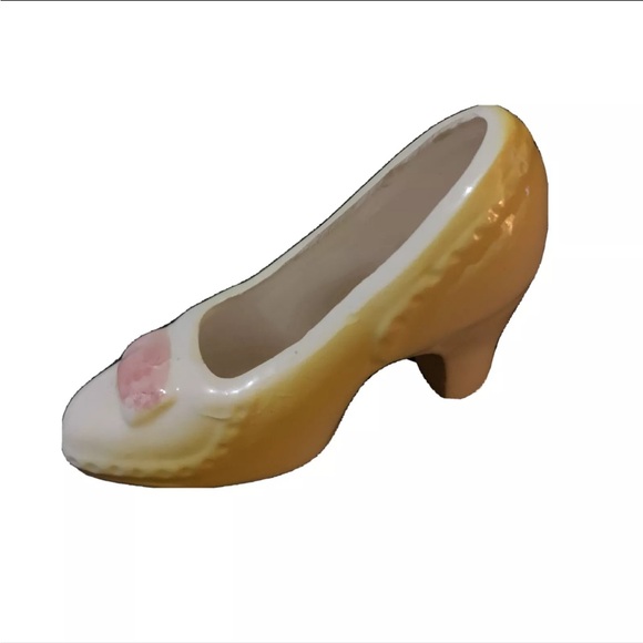 Vintage Mid Century High Heel Shoe Minature Ceramic Figurine Japan Marked 01 - Picture 2 of 4